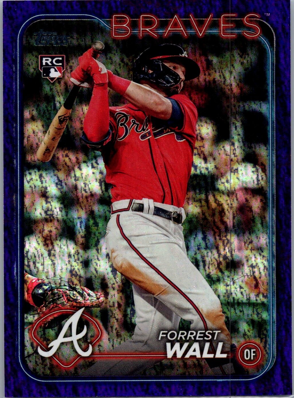 2024 Topps Purple Foil Parallel /799 #391 - Forrest Wall - Braves Rookie RC!