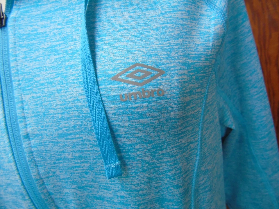 Moletom com capuz Umbro feminino zíper completo manga longa azul urze tamanho XL - Imagem 3 de 4