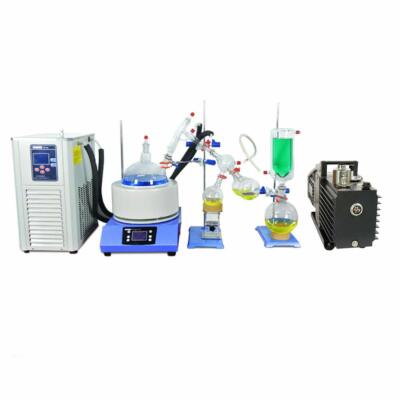 5L Short Path Distillation Set with Cooling Chiller, Vacuum Pump, Heating Mantle