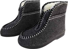 Warm slippers  graphite  size 44 virgin wool  felt