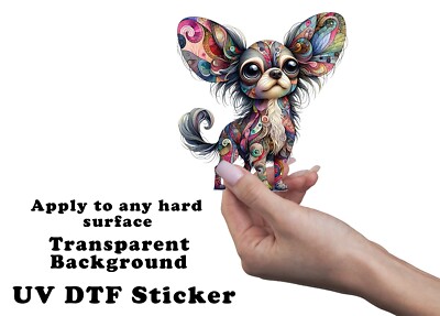 Chiviva Quirky Dog UV DTF Transparent Sticker / Decal