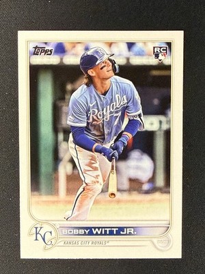 2022 Topps Update Series - Bobby Witt Jr. #US100 Looking Up in Powder Blue (RC)