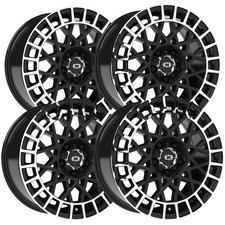 Set Of 4 Vision 349 Savage 17x8 5x110 40mm Gloss Black Wheels Rims 17 Inch
