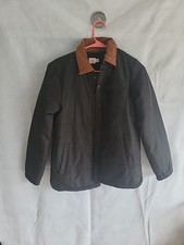 nwt boys wonder nation quilted jacket large 10-12 black soot