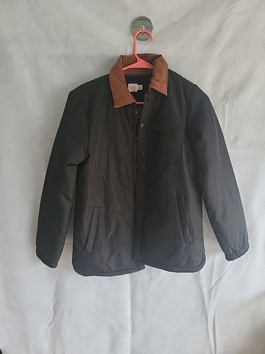 nwt boys wonder nation quilted jacket large 10-12 black soot