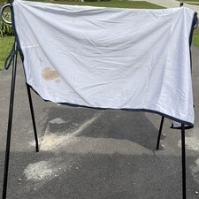 Equine Outfitters GO Champion Mesh Horse Sheet 82" White/Navy Trim