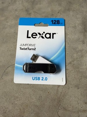 Lexar JumpDrive TwistTurn2 128GB USB 2.0 Flash Drive, Black