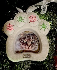 2025 Hallmark My Kitty Cat Kitten   Picture Frame, Christmas Ornament, New