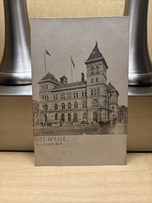 RPPC Postcard Post Office, Albany New York, NY