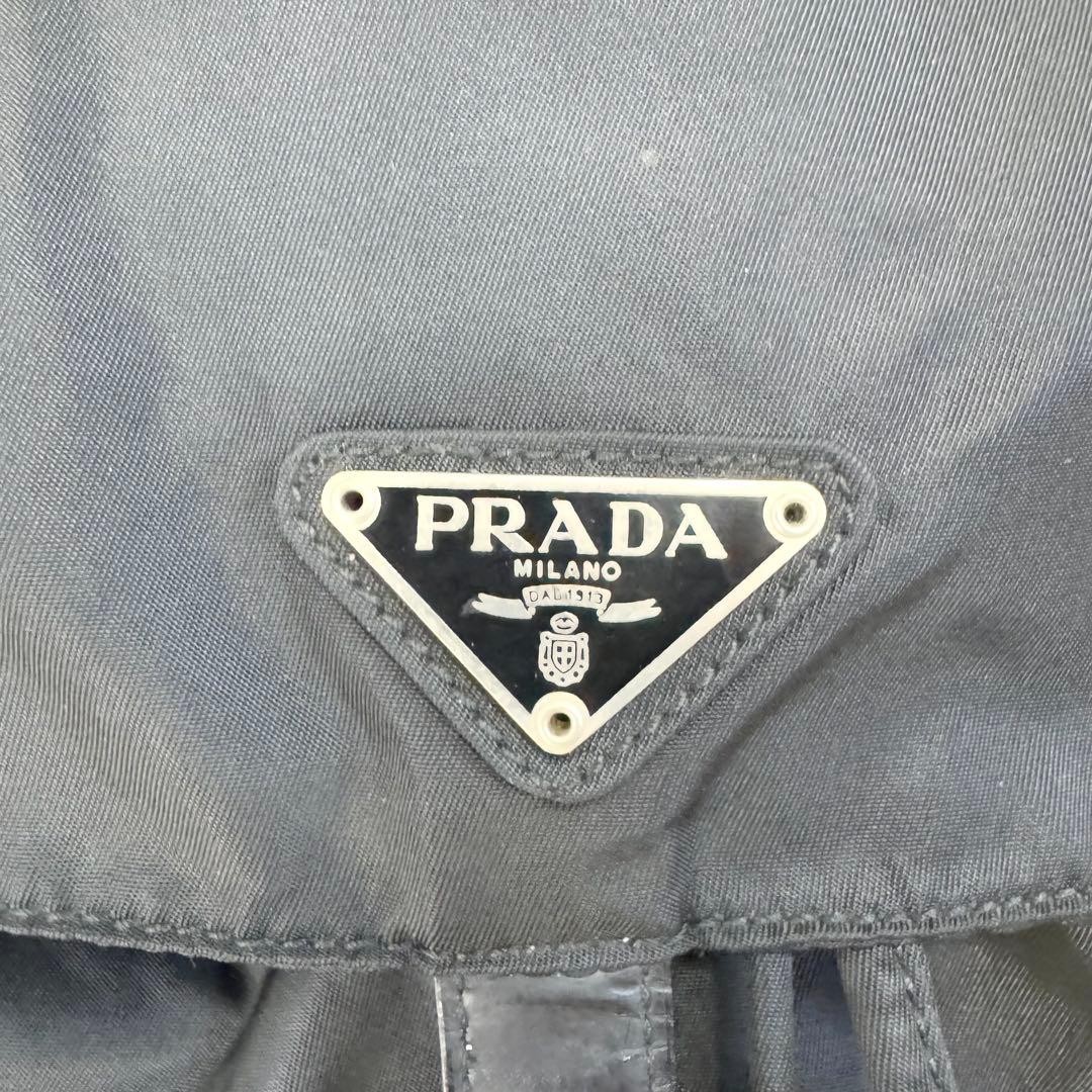 PRADA backpack triangular logo drawstring nylon b… - image 11