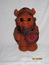 1980?s Vintage VIKING BANK - 8"  Thomas Dam Troll from Denmark with glass eyes