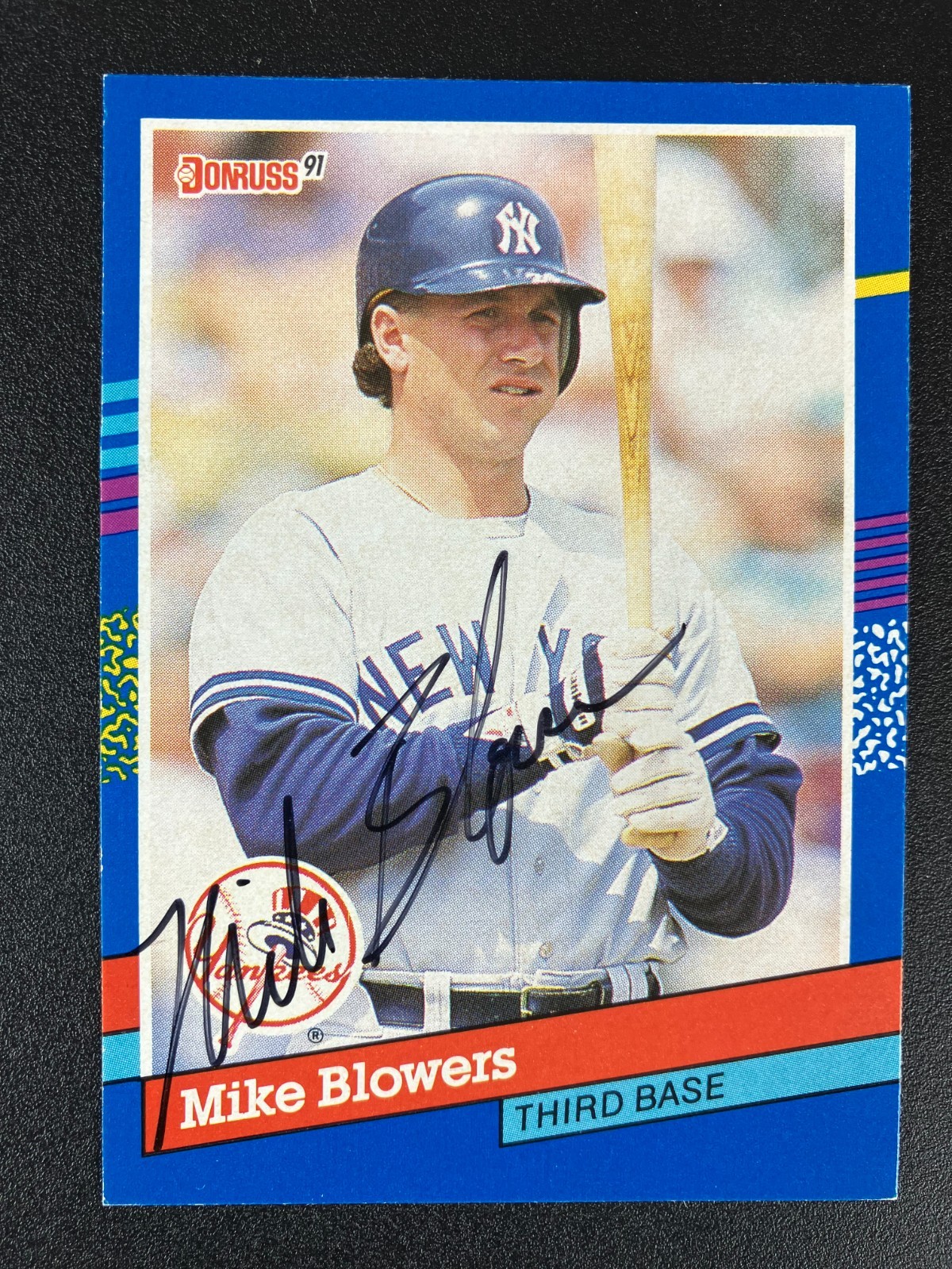 Mike Blowers 1991 Donruss Yankees In Person IP TTM Signed Auto Autograph