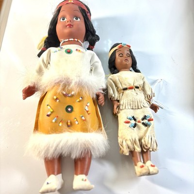 Vintage Indianer Mädchen Puppen Indianer 1 hat Schlafaugen