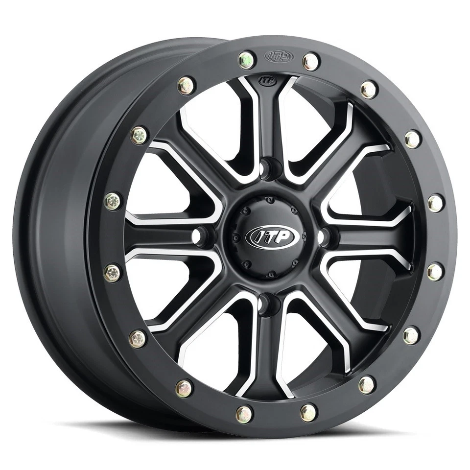 ITP Inertia Bdlk 14" Wheels Bk +40mm 28" MotoSlayer Tires Kawasaki Mule Pro FXT - Image 2 of 4