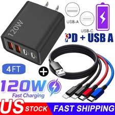 120W Super Fast Charging USB Type C Wall Charger For Samsung iPhone Android Phon