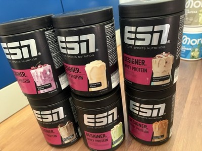 6 Mal ESN Protein Designer Whey Shake a 300 gramm Neu Ovp