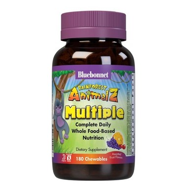 Bluebonnet Nutrition Rainforest Animalz Whole Food Based Multiple Chewable Ta...