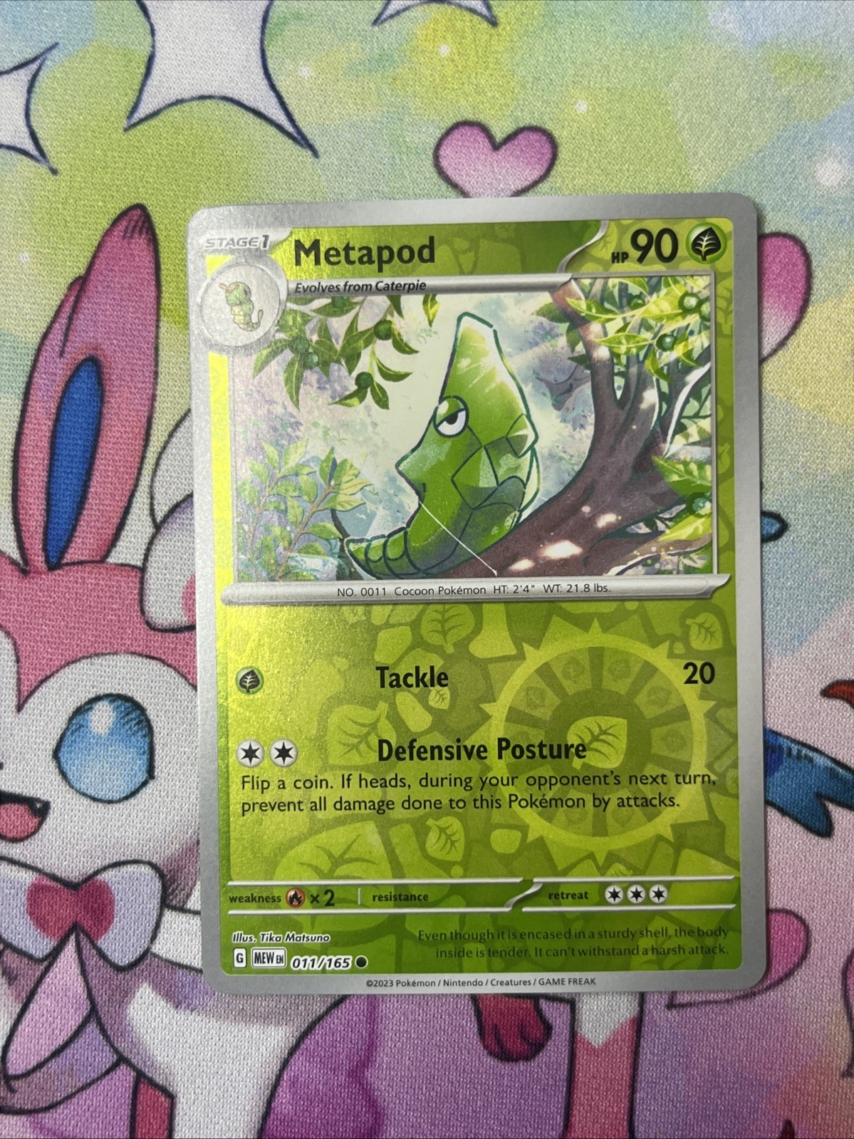 Pokémon TCG Metapod Scarlet & Violet - 151 011/165 Reverse Holo Uncommon NM