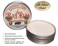 Bay Rum Shaving Soap - made from 100 natural ingredients - Smells wonderfull