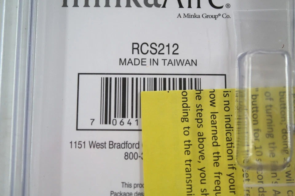 Minka-Aire RCS212 Hand Held Ceiling Fan Remote Control System White New SEALED - Image 3 of 4