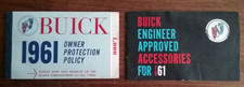 Buick Owner Protection Plan Accessories 1961 Booklets Buick Owner Protection Plan Accessories 1961 Booklets