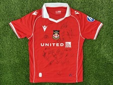 GENUINE WREXHAM A.F.C SIGNED 25/26 SHIRT FT MOORE, COADY, EXACT PROOF SHOWN (B)