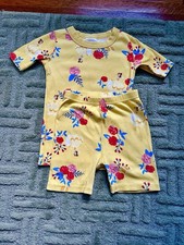 Hanna Andersson GUC Disney Belle Short John Pajama Jams PJs Sz 130 Sz 8  082 