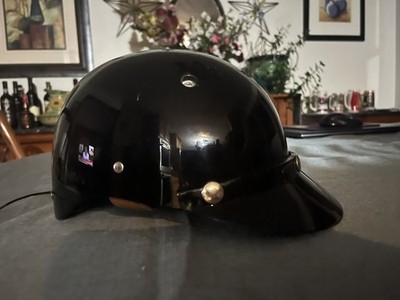 International Horse Riding Helmet, Shiny Black, Size 6 3/4 Brand New No Box 1994