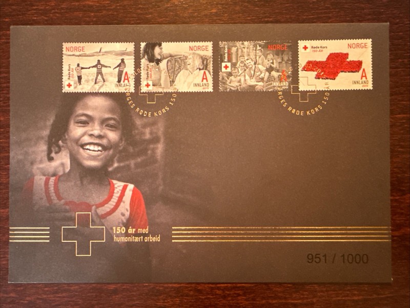 NORWAY FDC COVER 2017 YEAR RED CROSS HELP  HEALTH MEDICINE STAMPS