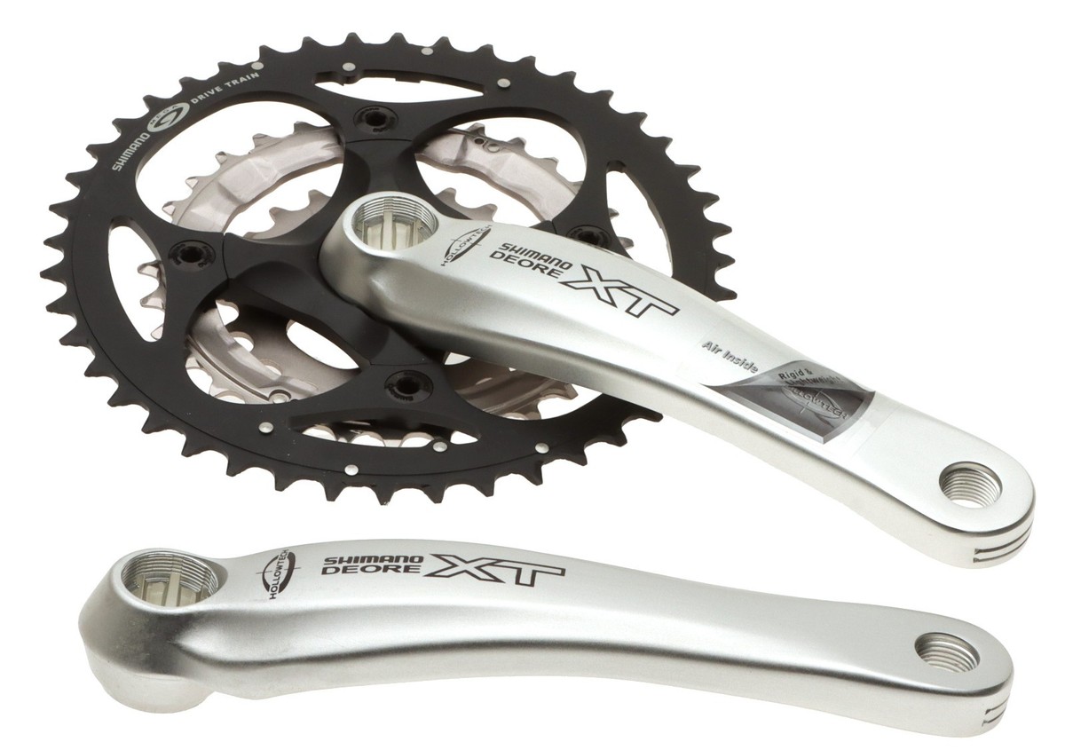 Shimano Deore XT FC-M752 9 Speed Crank Hollowtech 175mm Silver 44