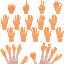 14 Pcs Mini Tiny Finger Hands Rubber Puppets for Puppet Shows and Parties