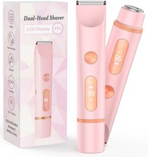 Bikini Trimmer for Women 2 in 1 Electric Shaver Razors IPX7 Waterproof Pubic Hai