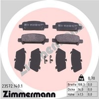 Bremsbelagsatz Scheibenbremse Zimmermann 23572.140.1 FüR Legacy Outback Impreza