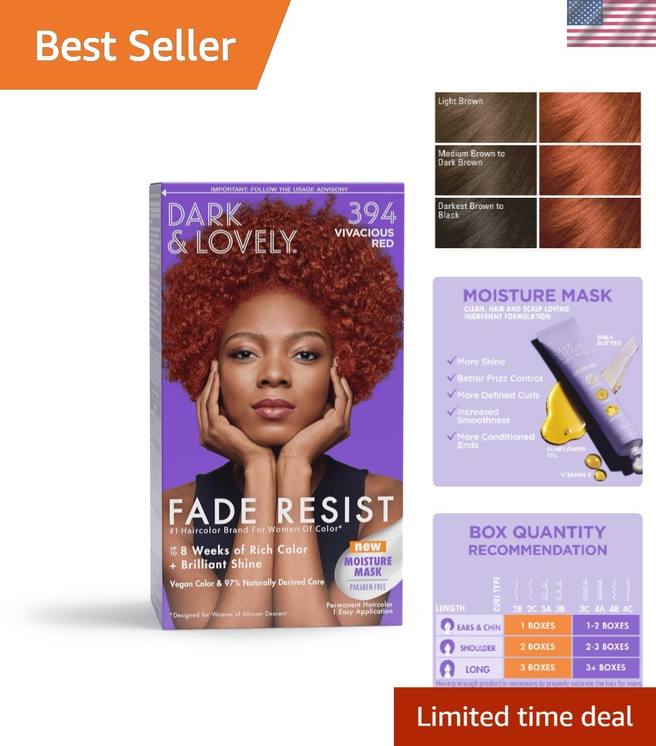 - Dark And Lovely 394 For 100% Gray Coverage And Shine