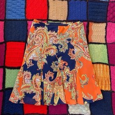 Vintage Ralph Lauren Paisley Midi Skirt, Size 2