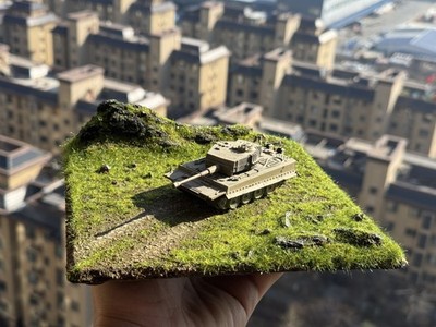 Realistic Model Diorama Base Grassland Outdoor DIY for Tanks Soldiers Animals