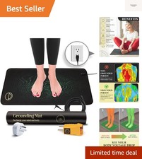 Grounding Mat for Feet 13x29in   Earth Connected Wellness for Pain Relief, Mu...
