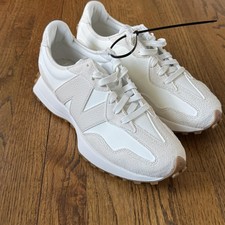 New Balance 327 Womens Athletic Shoes Sneakers Size 10 White Suede WS327NKD NWOT