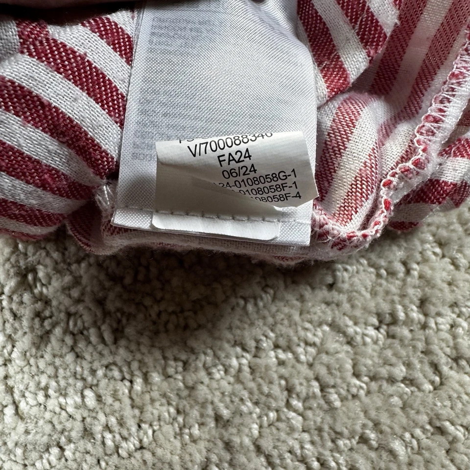 Juego de pijama de franela a rayas rojas y blancas Gap Kids talla 8 Foto 4 de 4