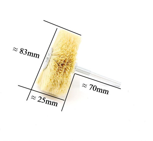 4" 100 mm Wheel Brush Sisal Brushes Grinding Polishing Head + 1/4" 6 mm Shank - Picture 2 of 3