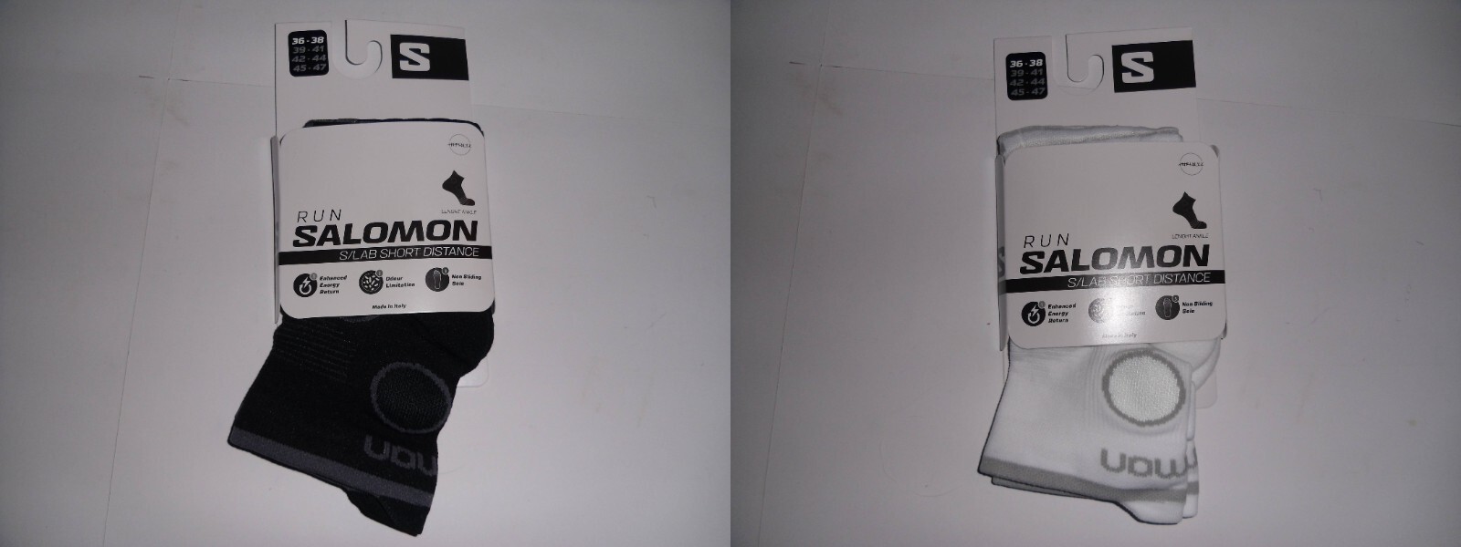SALOMON RUN S Lab calzino alla caviglia breve distanza S EU 36 38 UK 3 5 5 US W 5 7