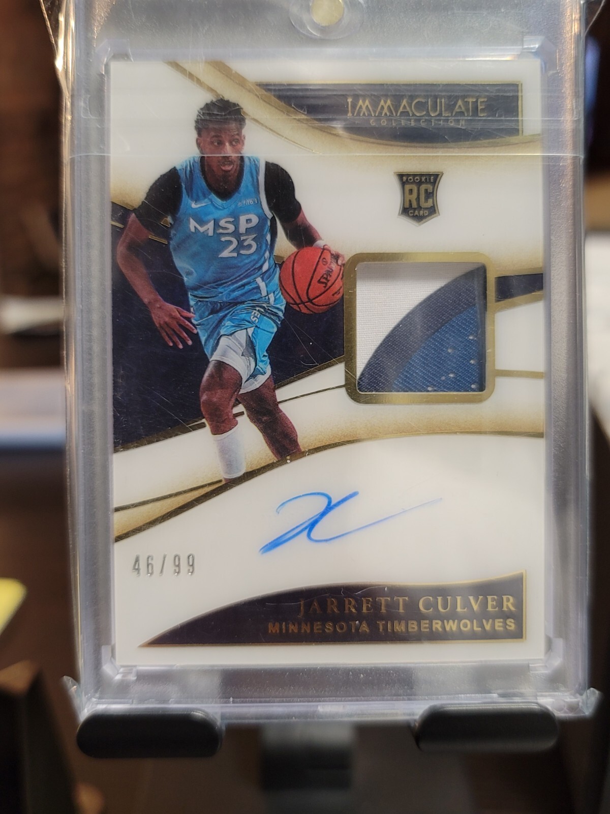 2019 Immaculate Collection Basketball Jarrett Culver RPA /99