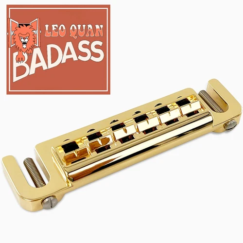 NEW Leo Quan® Badass Wraparound™ Guitar Bridge with SAE Locking Studs - GOLD