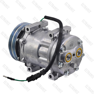 2 Groove 24V Sanden SD7H15 A/C Compressor 50914052 5095365 For JCB