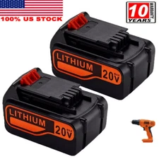 2Pack FOR Black & Decker 5.0Ah 20V LB2X4020 Battery 20V MAX Lithium LBXR20 LBX20