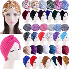 Women Hijab Chemo Cancer Caps Muslim Turban Chemo Beanie Headscarf Hair Loss Hat
