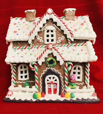 Raz Imports Kringle Candy Co. 12.25'' Gingerbread Lighted House with Timer