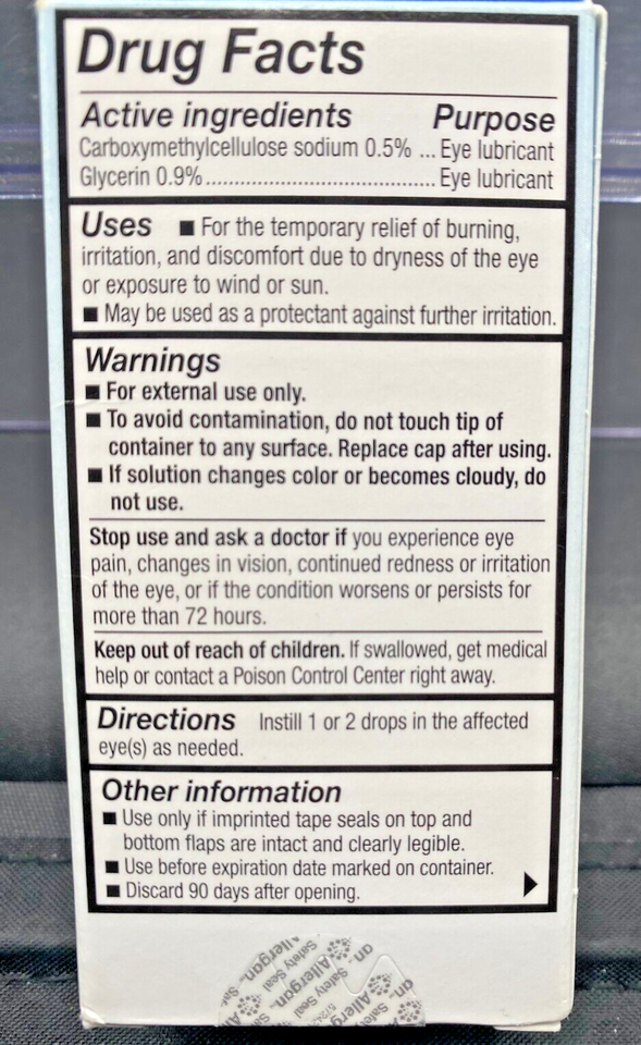 (1 Pack) Refresh Optive Lubricant Eye Drops 0.5 Fl Oz EXP 12/2025