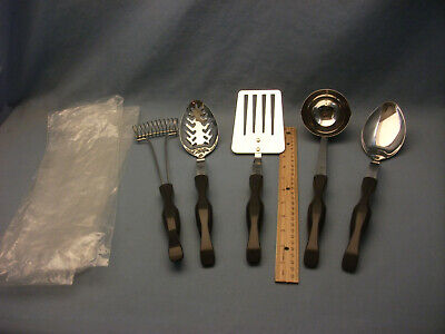 LK NU Barely Used CUTCO 5Pc Kitchen Tool Utensils Set Spoon Ladle Spatula  Wisk