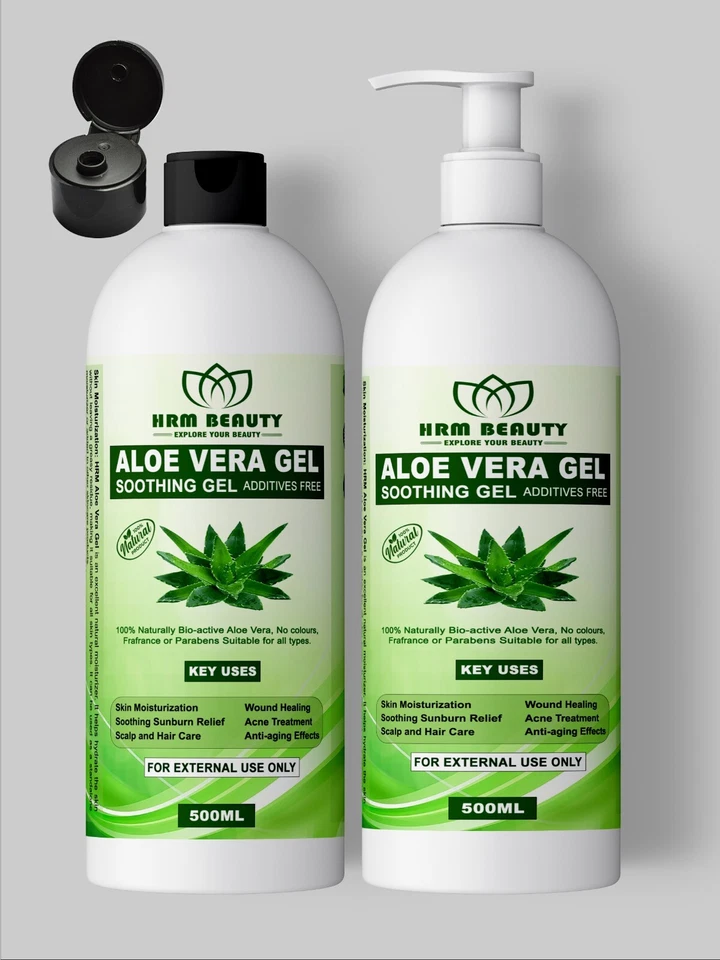 Aloe Vera Gel 100% Pure Natural Organic Multipurpose Soothing Hair & Skin Care
